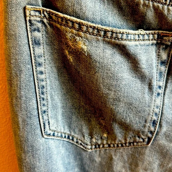 Hidden Khalia Wide Leg Jean Medium Wash Destroyed Knee Womens Size 31 - Picture 12 of 15